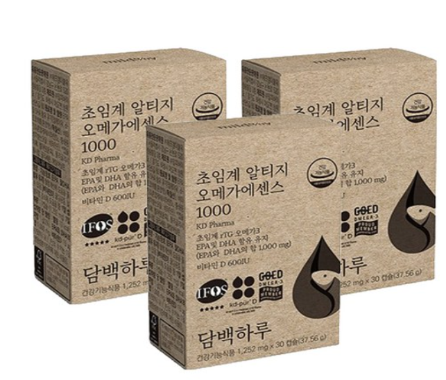 담백하루 초임계 알티지 오메가3 에센스 1000